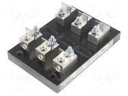 Fuse holder; screw; 100A; 600V; Poles: 3; black; UL94V-0 LITTELFUSE