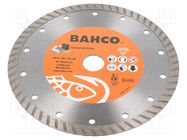 Cutting diamond wheel; Ø: 180mm; Øhole: 22.23mm; Disc thick: 3mm BAHCO