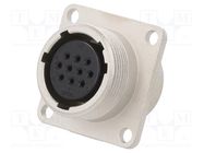 Connector: circular; JR; socket; female; straight; PIN: 10; 5A; M22x1 HIROSE