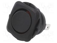 ROCKER; SPST; Pos: 2; ON-OFF; 10A/28VDC; black; none; RB; Body: black SWITCH COMPONENTS