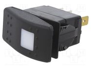 ROCKER; DPST; Pos: 2; OFF-ON; 20A/14VDC; black; IP56; LED; SRD SWITCH COMPONENTS