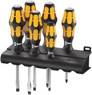 932/918/6 Screwdriver set Kraftform Wera: Chiseldriver and rack, 1 x PZ 1x80; 1 x PZ 2x100; 1 x 0.6x3.5x80; 1 x 0.8x4.5x90; 1 x 1.0x5.5x100; 1 x 1.2x7.0x125, Wera