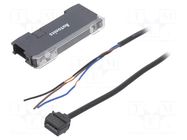Sensor: optical fiber amplifier; NPN; IP40; Connection: lead; 2m AUTONICS