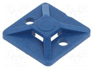 Holder; screw; polyamide; blue; cable ties HELLERMANNTYTON