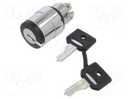 Switch: rotary with key; 22mm; Stabl.pos: 2; black; none; IP66 SCHNEIDER ELECTRIC