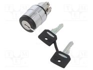 Switch: rotary with key; 22mm; Stabl.pos: 2; black; none; IP66 SCHNEIDER ELECTRIC