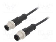 Cable: for sensors/automation; PIN: 4; M12-M12; D code-Ethernet AMPHENOL LTW