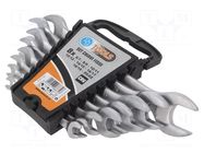 Wrench-set; spanner; Chrom-vanadium steel; 8pcs. PG TOOLS