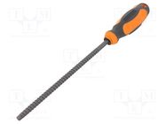 File; rasp; round; 200mm; non-slip grip; steel PG TOOLS