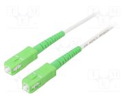 Fiber patch cord; OS2; SC/APC,both sides; 3m; LSZH; white Goobay