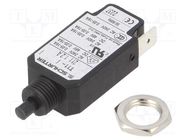 Circuit breaker; Urated: 240VAC; 48VDC; 1.2A; SPST; Poles: 1; screw 