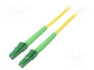 Fiber patch cord; OS2; LC/APC,both sides; 10m; LSZH; yellow Goobay