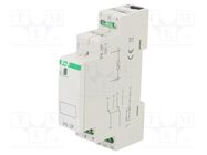 Relay: installation; impulse,monostable; DPDT; Ucoil: 230VAC; 8A F&F