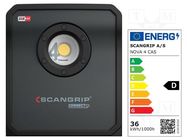 Lamp: working; 6500K; IP65; SCANGRIP CONNECT; 400lm,4000lm; 30W SCANGRIP