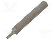 Screwdriver bit; Torx® with protection; T20H; Overall len: 80mm KING TONY