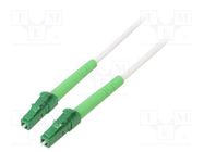 Fiber patch cord; OS2; LC/APC,both sides; 3m; LSZH; white Goobay