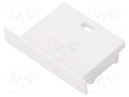 Cap for LED profiles; white; 20pcs; ABS; with hole; SMART-IN20 TOPMET