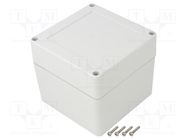 Enclosure: multipurpose; X: 105mm; Y: 105mm; Z: 90mm; ZP; ABS; gasket KRADEX