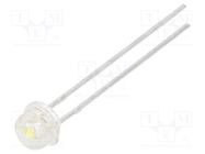 LED; 5mm; white cold; 1100÷4180mcd; 110°; Front: convex; 3.2÷4V CREE LED