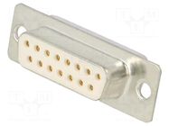 Connector: D-Sub; PIN: 15; plug; female; for cable; soldering Deltron AG