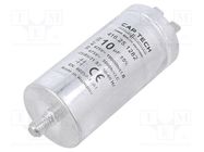 Capacitor: polypropylene; motors, run; 10uF; 425VAC; Ø35x72mm DUCATI ENERGIA