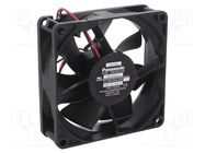 Fan: DC; axial; 12VDC; 80x80x25mm; 44.4m3/h; 19dBA; ball; 2000rpm PANASONIC