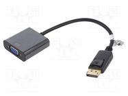 Converter; DisplayPort 1.1; 0.15m; Support: 1080p,FullHD; black Goobay