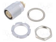 Connector: circular; 2B; socket; female; PIN: 2; soldering LEMO