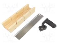 Mitre box; Kit: woodcutting saw; 50mm PG TOOLS