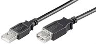 USB 2.0 Hi-Speed Extension Cable, black, 5 m - USB 2.0 male (type A) > USB 2.0 female (type A)