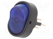 ROCKER; SPST; Pos: 2; ON-OFF; 30A/12VDC; blue; LED; RD; Body: black SWITCH COMPONENTS