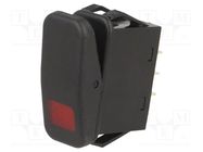 ROCKER; SPST; Pos: 2; OFF-ON; 21A/14VDC; black; IP56; LED; SRC SWITCH COMPONENTS