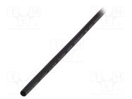 Heat shrink sleeve; glued; 3: 1; 6.4mm; L: 1m; black; polyolefine BM GROUP