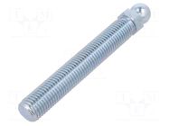 Pin; M16; steel; Ø: 15mm; Plating: zinc; Thread len: 100mm FATH