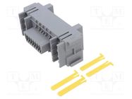 Fuse holder; 11mm; push-in; ways: 9; Mat: polyamide 66; grey MTA