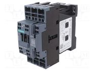 Contactor: 3-pole; NO x3; Auxiliary contacts: NO + NC; 24VDC; 25A SIEMENS