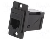 Coupler; coupler; DUALSLIM; Cat: 5e; unshielded; 8p8c; angled; 29mm CLIFF