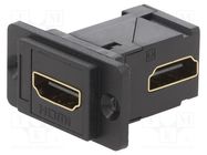 Coupler; HDMI socket,both sides; DUALSLIM; gold-plated; 29mm CLIFF