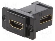 Coupler; HDMI socket,both sides; DUALSLIM; gold-plated; 29mm CLIFF