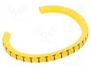 Markers; Marking: T; 1.3÷3mm; PVC; yellow; -30÷60°C; leaded; PA-02 