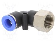 Push-in fitting; angled 90°; -0.95÷15bar; Thread: R 3/8"; 0÷60°C PNEUMAT