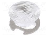 LED lens; round; plexiglass PMMA; transparent; 15÷18°; H: 14.9mm LEDIL