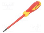 Screwdriver; insulated; slot; SL 4; 100mm; 1kVAC; tool steel 