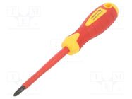 Screwdriver; insulated; Phillips; PH2; 100mm; 1kVAC; tool steel HÖGERT TECHNIK