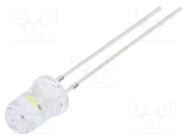 LED; 5mm; blue/white cold; blinking; 1560÷2180mcd,7000÷8400mcd 