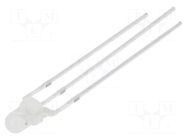 LED; red/green; 3mm; 40°; Front: convex; 3÷15VDC; No.of term: 3 OPTOSUPPLY
