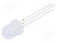 LED; 7.8mm; red/green; 30°; Front: convex; 3÷15VDC; No.of term: 3 OPTOSUPPLY