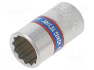 Socket; 12-angles,socket spanner; 10mm; 1/4"; short KING TONY
