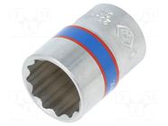 Socket; 12-angles,socket spanner; 13mm; 1/4"; short KING TONY