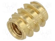 Threaded insert; brass; M5; BN 37879; L: 10mm; FOAMSERT® TAPPEX